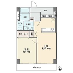 サンハイツ藤ケ丘 1LDKの間取図画像