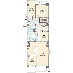 港北ファミールハイツ10号棟 4SLDKの間取図画像