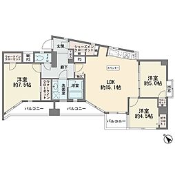 ライオンズマンション平間駅前 3LDKの間取図画像