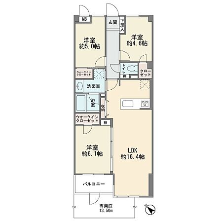 3LDK 間取り