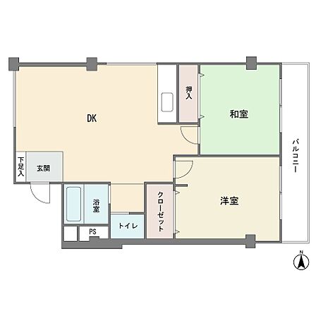 2DK 間取り