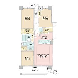 クオス綱島ザ・レジデンス 3LDKの間取図画像