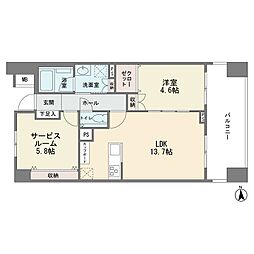 レーベンリヴァーレイオザ東京 1SLDKの間取図画像