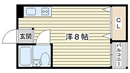 マンション吉見 ワンルームの間取図画像