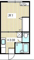 サンフラワーB棟 205 ｜ 山口県下関市一の宮町4丁目（賃貸アパート1K・2階・23.18㎡） その2