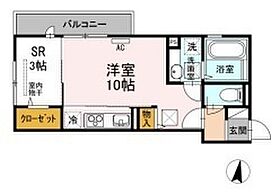 メゾン・ド・クゥイン ディチ・ホウェール 106 ｜ 山口県下関市生野町1丁目（賃貸アパート1R・1階・34.45㎡） その2