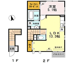 ヴィルセイン安養寺 B棟 202 ｜ 山口県下関市長府安養寺4丁目（賃貸アパート1LDK・2階・49.88㎡） その2