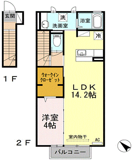 インペリアル 206｜山口県下関市長府才川1丁目(賃貸アパート1LDK・2階・49.99㎡)の写真 その2