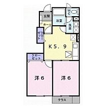 ロジュマン・Ｋ弐番館 101 ｜ 山口県下関市菊川町大字田部（賃貸アパート2K・1階・42.77㎡） その2