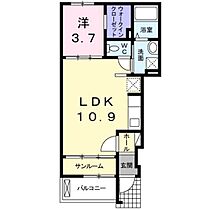 ルネサンス 105 ｜ 山口県下関市富任町4丁目（賃貸アパート1LDK・1階・37.93㎡） その2