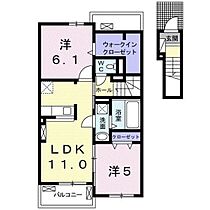 フォーエバー西山　Ａ 202 ｜ 山口県下関市彦島西山町2丁目（賃貸アパート2LDK・2階・57.54㎡） その2