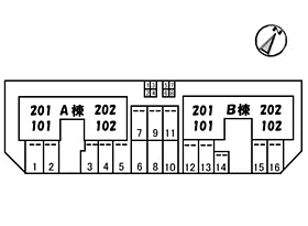 メゾンレディバードB棟 101 ｜ 山口県下関市山の田西町（賃貸アパート2LDK・1階・53.32㎡） その13