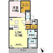 リバーサイドヒルズ 102 ｜ 山口県宇部市黒石北2丁目（賃貸アパート1LDK・1階・45.15㎡） その2