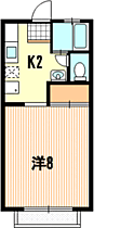 ハイツ遠山III 206 ｜ 山口県宇部市常盤台2丁目（賃貸アパート1K・2階・26.49㎡） その2