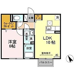 パーク・サンライト 1LDKの間取図画像