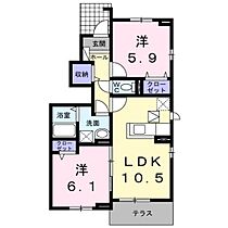 ＢＥＳＴ　ＨＯＵＳＥ　Ｖ　Ａ 101 ｜ 山口県防府市岩畠3丁目（賃貸アパート2LDK・1階・53.95㎡） その2