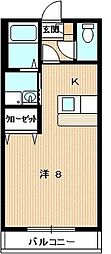 シャルル 1Kの間取図画像