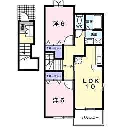 グリーンコートE 2LDKの間取図画像