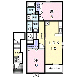 アグレブルSB 2LDKの間取図画像