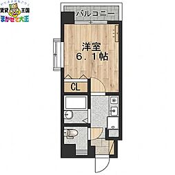 グランピアマンション長崎 1Kの間取図画像