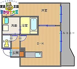 リファレンス魚の町 1LDKの間取図画像