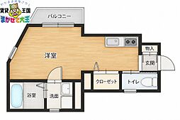 フォレスト大黒 ワンルームの間取図画像