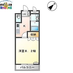 ForestView泉 1Kの間取図画像