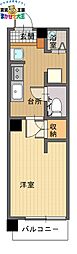 ヒルズ次男坊 1Kの間取図画像