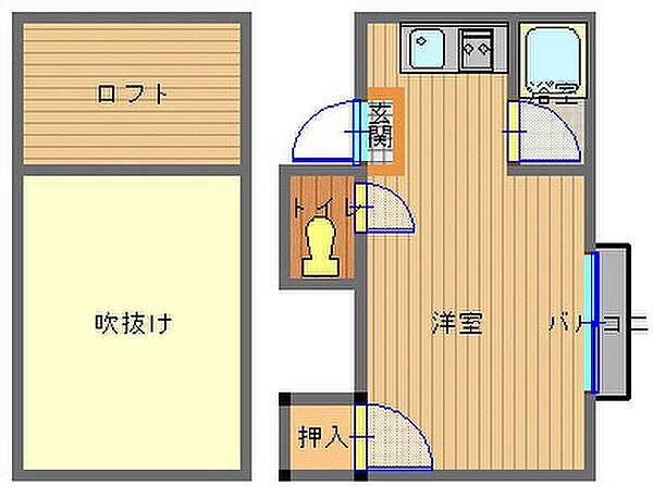 コーポハーバーイン御船蔵 204｜長崎県長崎市御船蔵町(賃貸アパート1R・2階・15.00㎡)の写真 その2