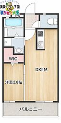 サクセスカバーヒルズ 1DKの間取図画像