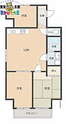 東亜物産ビル 3LDKの間取図画像