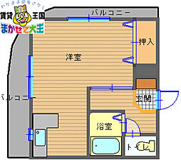 マウントアレンジビル ワンルームの間取図画像