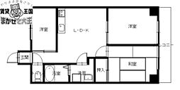 東亜物産ビル 3LDKの間取図画像