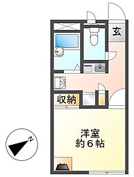 間取図画像 1K