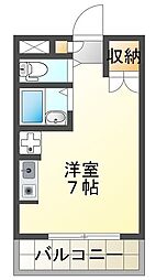 メゾンドシャル斎藤 ワンルームの間取図画像