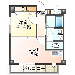 ISグランデ子安町 1LDKの間取図画像