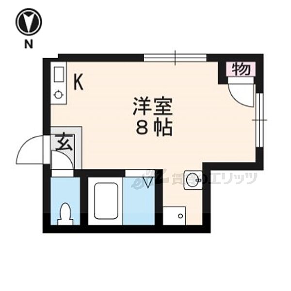 ラウンドシティワン 303｜京都府京都市中京区西ノ京上合町(賃貸マンション1R・3階・18.00㎡)の写真 その2