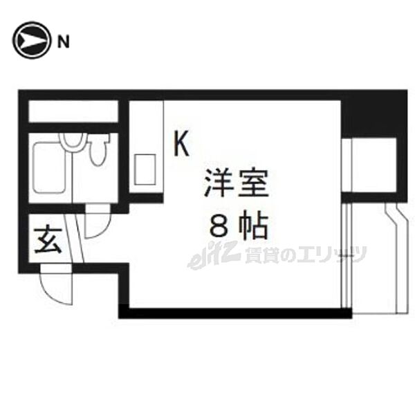 シャロン五十川II 403｜京都府京都市下京区七条御所ノ内本町(賃貸マンション1R・4階・20.00㎡)の写真 その2