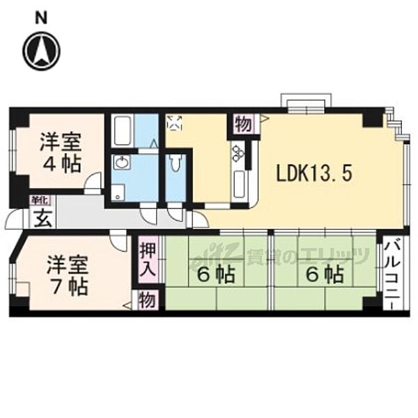 カーネギー丸太町 ｜京都府京都市上京区小山町(賃貸マンション4LDK・10階・88.41㎡)の写真 その2