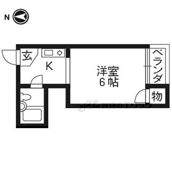 京都府京都市上京区堀川寺ノ内西入る妙蓮寺前町(賃貸マンション1K・3階・16.00㎡)の写真 その2