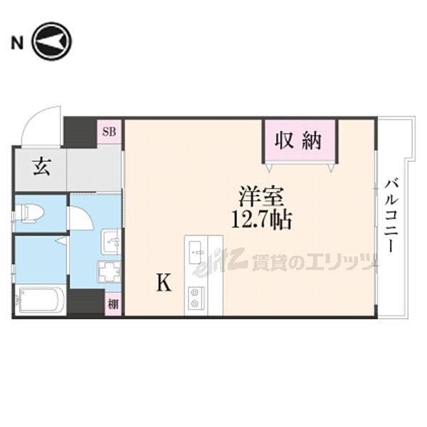 ウエノマンション 301｜京都府京都市中京区西ノ京南大炊御門町(賃貸マンション1R・3階・35.30㎡)の写真 その2