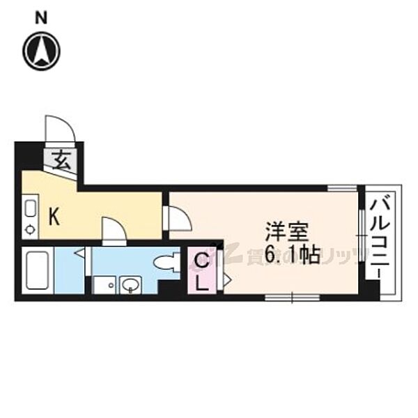 ブリエ五条大宮 203｜京都府京都市下京区堀之上町(賃貸マンション1K・2階・23.03㎡)の写真 その2