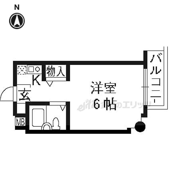 ドリーム吉兆 208｜京都府京都市右京区西院東貝川町(賃貸マンション1K・2階・16.20㎡)の写真 その2