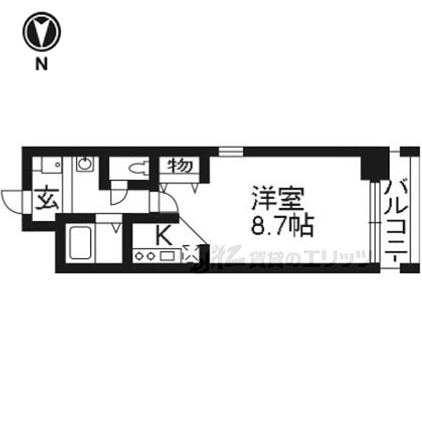 京都府京都市南区東九条南山王町(賃貸マンション1K・7階・25.08㎡)の写真 その2