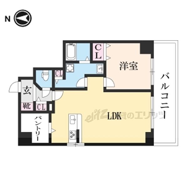 京都府京都市上京区下立売通千本東入下る中務町(賃貸マンション2LDK・5階・52.77㎡)の写真 その2