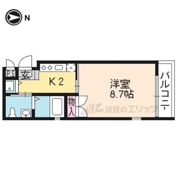 アクアプレイス京都西陣 ｜京都府京都市上京区北小路中之町(賃貸マンション1K・4階・26.42㎡)の写真 その2