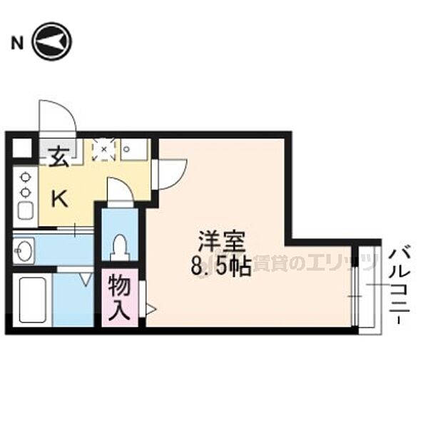 パークサイド梅小路 403｜京都府京都市下京区七条通大宮西入花畑町(賃貸マンション1K・4階・23.70㎡)の写真 その2