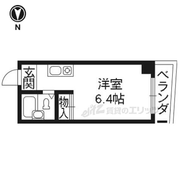 メゾンコーヨー 403｜京都府京都市左京区田中大堰町(賃貸マンション1K・4階・18.00㎡)の写真 その2