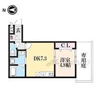 京都府京都市右京区山ノ内荒木町（賃貸マンション1DK・1階・28.46㎡） その1