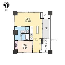 SHALIMARNISHIOJI 1LDKの間取図画像